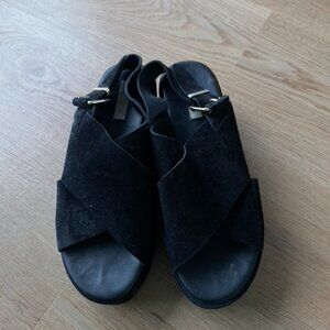 Black Suede H&M Platform Sandals